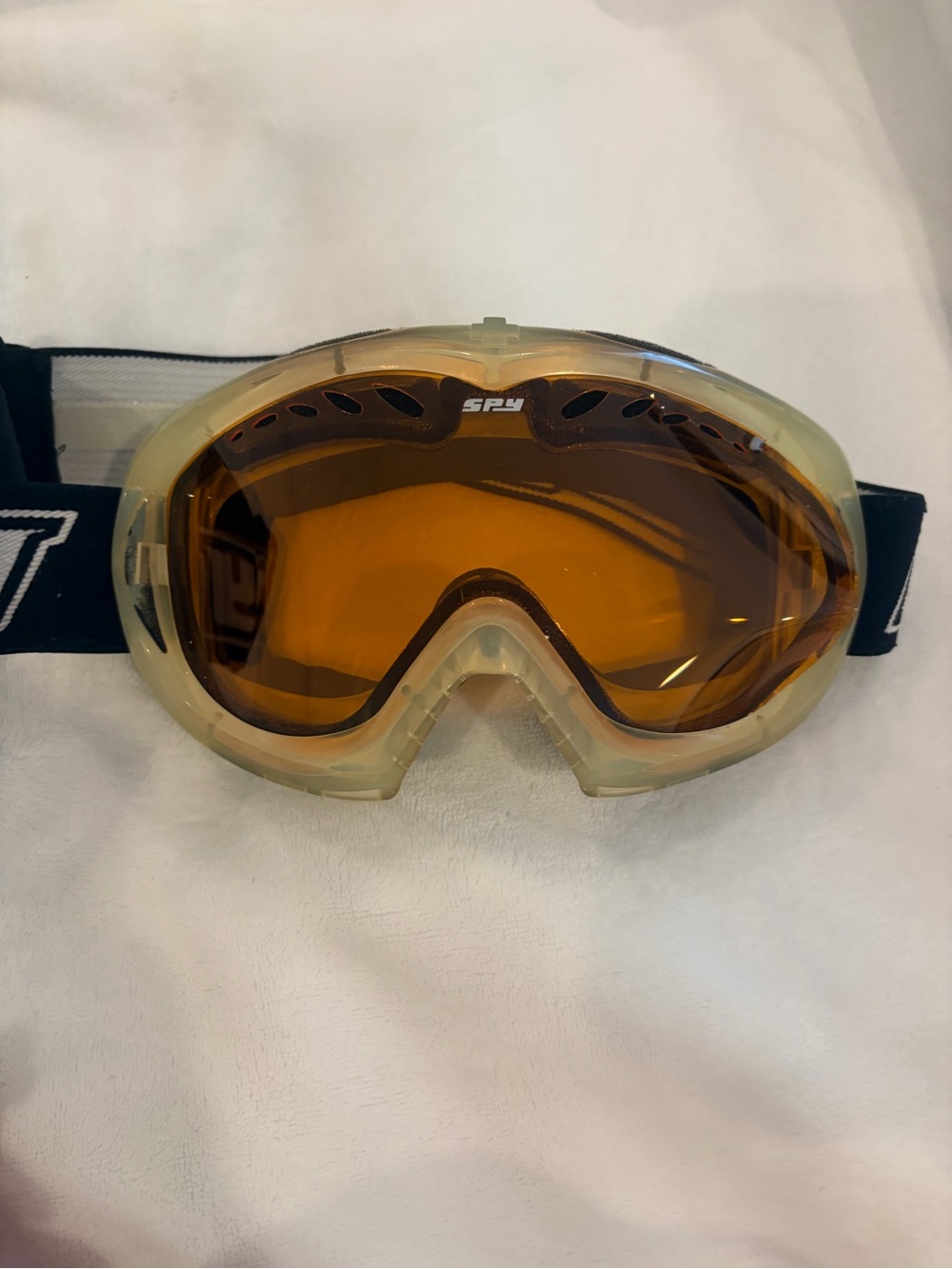 SPY Men's Ski Goggles - Amber Lens, Translucent Cream Frame